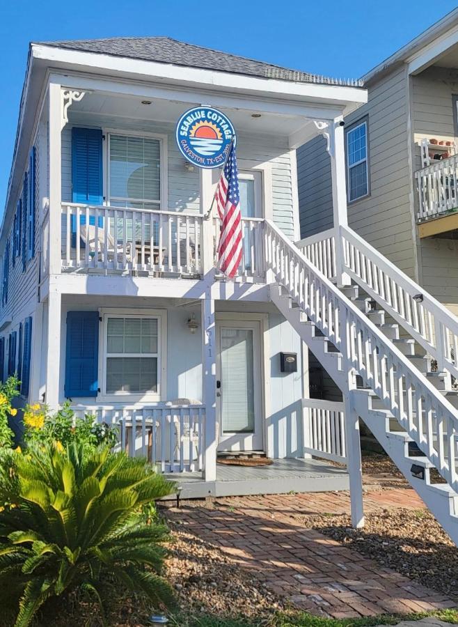 غالفيستون، تكساس Seablue Cottage - Downstairs; 2 Blocks To The Beach المظهر الخارجي الصورة